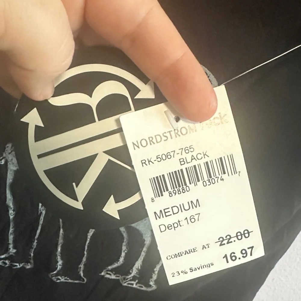 Recycled Karma Black Elephant Tee - Picture 3 of 7